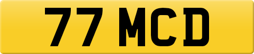 77 MCD private number plate